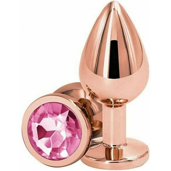 Pembe Paslanmaz Alüminyum Alaşımlı Çelik Anal Plug – Mat Yüzeyli ve Şık Tasarım