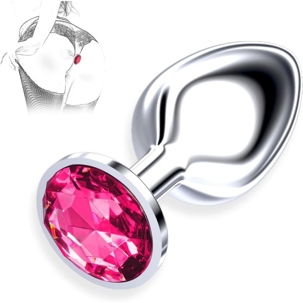 Mücevher Işıltılı Çelik Anal Plug – Cesur ve Şık Tasarım