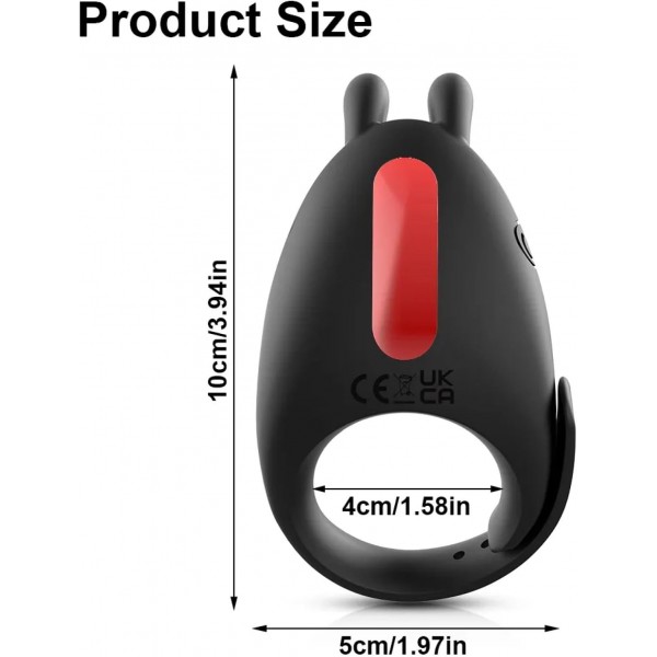 Ayarlanabilir Penis Halkası – 7 Titreşim Modlu ve Mastürbatör Uyumlu