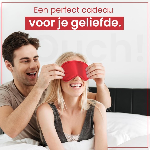 Kırmızı Saten Göz Bağı – Ayarlanabilir Konforlu Fantezi Maskesi