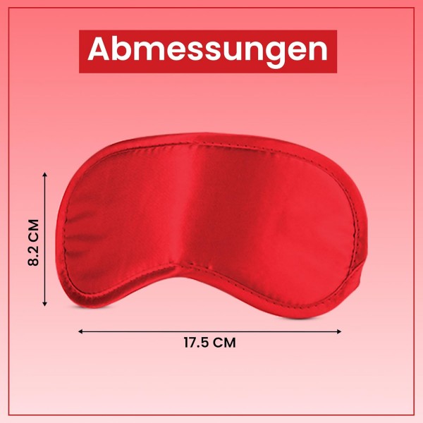 Kırmızı Saten Göz Bağı – Ayarlanabilir Konforlu Fantezi Maskesi