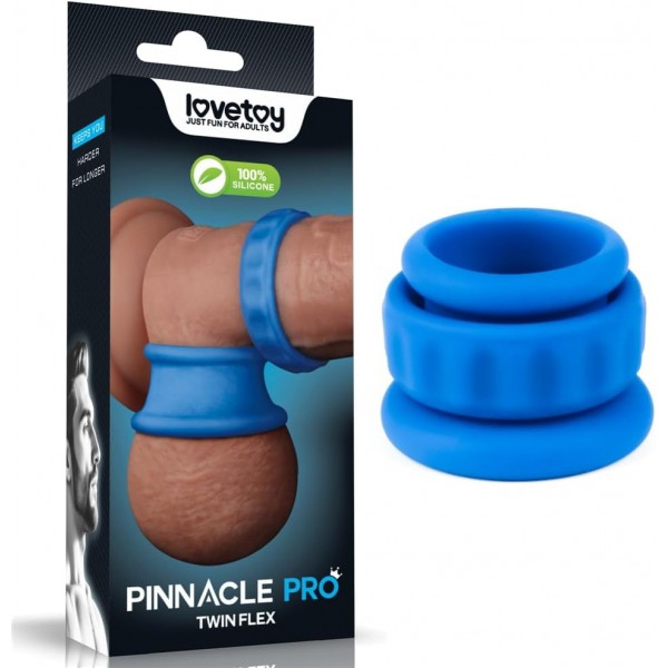 LoveToy Pinnacle Pro Twin Flex Stretcher – Çok Yönlü Penis ve Testis Halkası