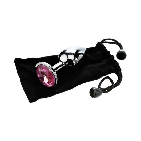 Çelik Anal Plug Küçük Boy – Kristal Taşlı, Paslanmaz Çelik, Başlangıç Seviyesi
