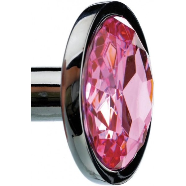 Çelik Anal Plug Küçük Boy – Kristal Taşlı, Paslanmaz Çelik, Başlangıç Seviyesi