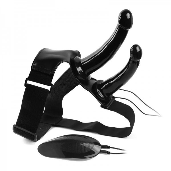 Dominate Series Çift Taraflı Titreşimli Strap-On – Ayarlanabilir Dildo