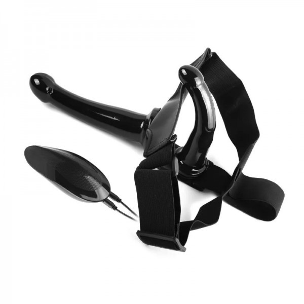 Dominate Series Çift Taraflı Titreşimli Strap-On – Ayarlanabilir Dildo
