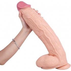 XXL Dev Boy Realistik Dildo 44 cm – Ekstra Büyük, Esnek ve Gerçekçi Tasarım
