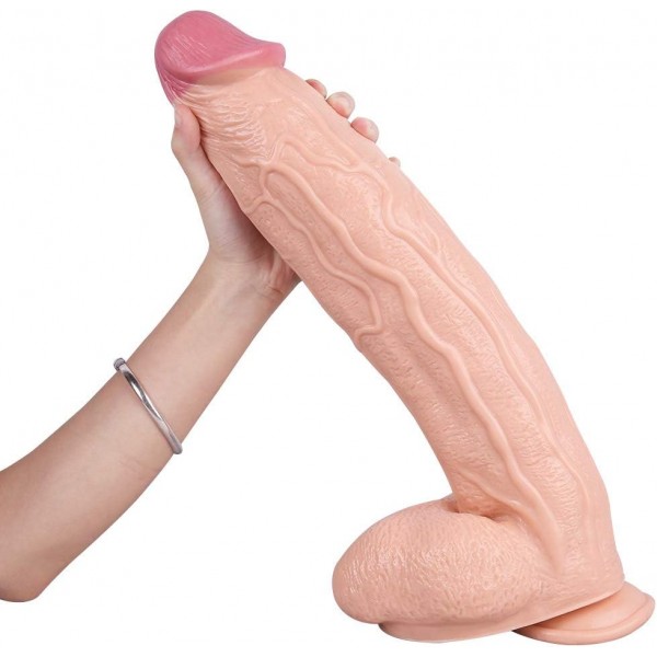 XXL Dev Boy Realistik Dildo 44 cm – Ekstra Büyük, Esnek ve Gerçekçi Tasarım