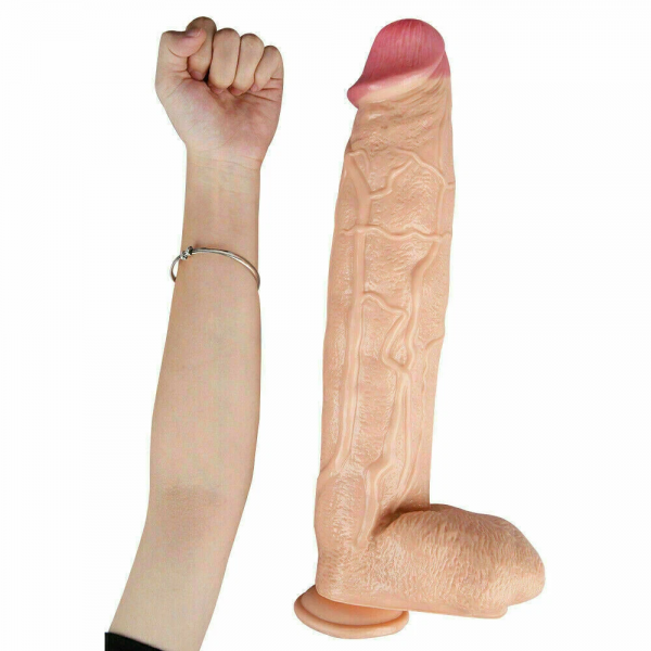 XXL Dev Boy Realistik Dildo 44 cm – Ekstra Büyük, Esnek ve Gerçekçi Tasarım