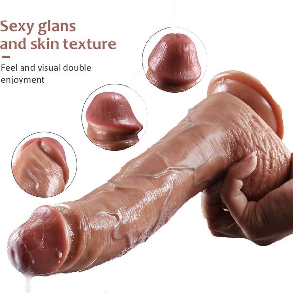 Yedda Realistik Damarlı Vantuzlu Silikon Dildo 23,5 cm