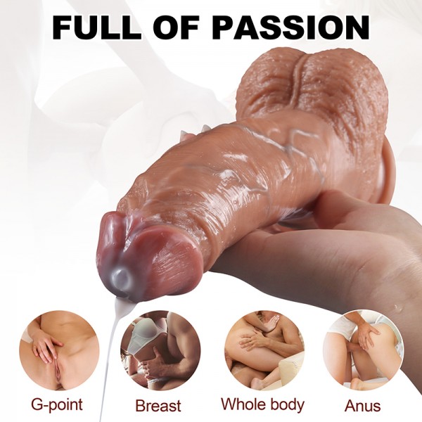 Yedda Realistik Damarlı Vantuzlu Silikon Dildo 23,5 cm