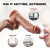 Yedda Realistik Damarlı Vantuzlu Silikon Dildo 23,5 cm
