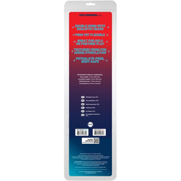 Doc Johnson Veined Double Header 18 Inch – Çift Başlıklı Dildo