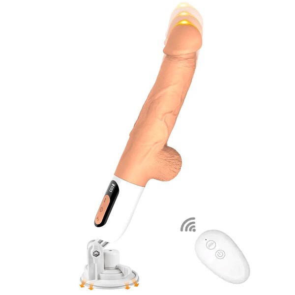 VEXXOR Isıtmalı, Uzaktan Kumandalı İtmeli Vibratör – 18 cm