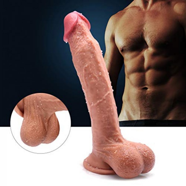 Dual Layered Realistic Silicone Dildo - 21 cm