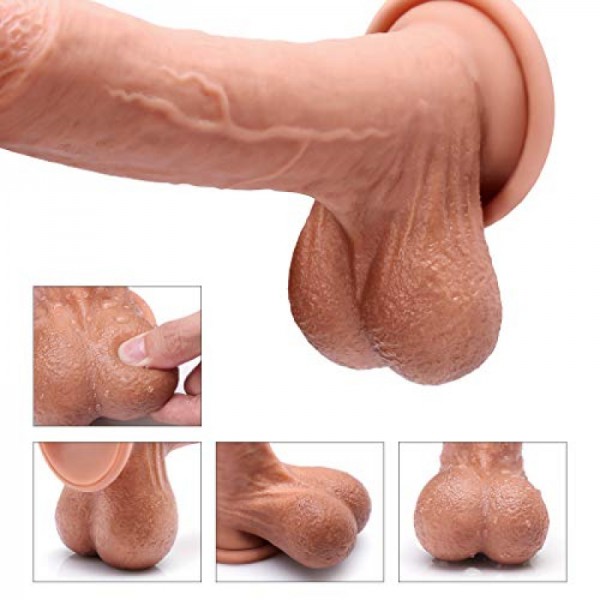Dual Layered Realistic Silicone Dildo - 21 cm
