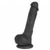 Güçlü Vantuzlu Silikon Yapay Penis - Siyah