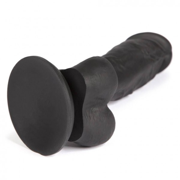 Güçlü Vantuzlu Silikon Yapay Penis - Siyah