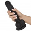 Güçlü Vantuzlu Silikon Yapay Penis - Siyah