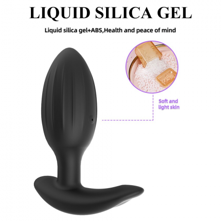 12 Modlu Kablosuz Kumandalı Titreşimli Anal Plug – USB Şarjlı Silikon Tasarım