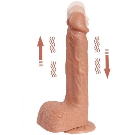 İleri Geri Hareketli Şarjlı Titreşimli Dildo 21 cm