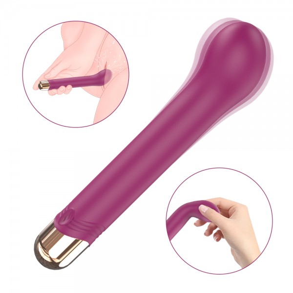 Melody Soft Silikon Şarjlı G-Spot Vibratör 17.5 cm
