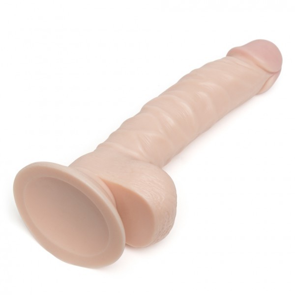 Damarlı,Testisli Realistik Dildo 18,5 Cm