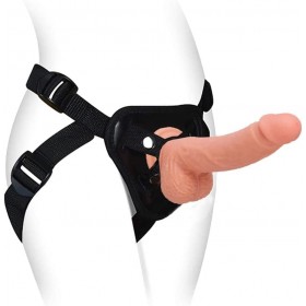 Belden Bağlamalı Kıkırdaklı Ayarlanabilir Gerçekçi Strap On Dildo