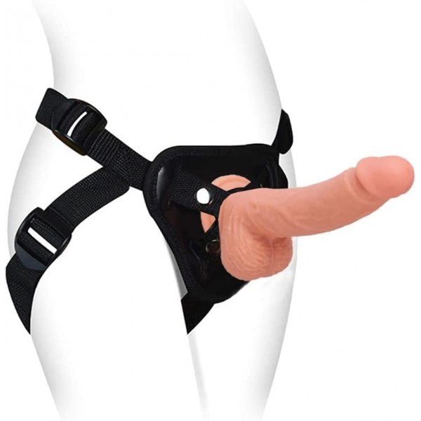 Belden Bağlamalı Kıkırdaklı Ayarlanabilir Gerçekçi Strap On Dildo