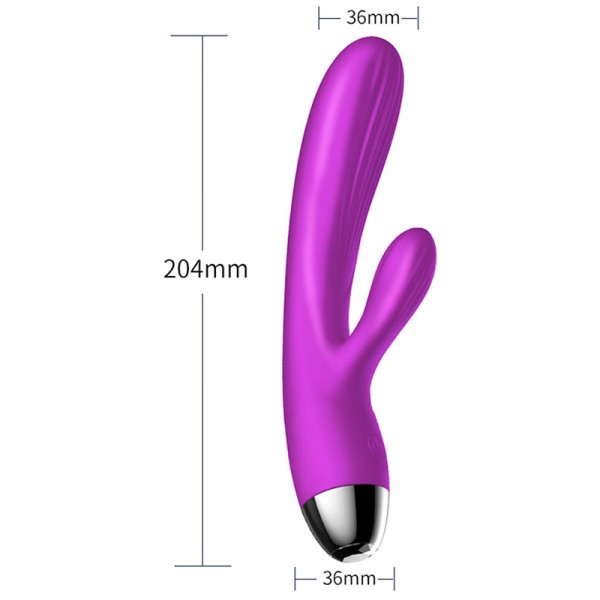FoxShow Brilliant X7 Klitoris Uyarıcılı Şarjlı Vibratör 20.4 cm