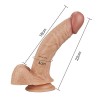 Eğik Pozisyonda Vantuzlu Realistik Penis - 21 Cm